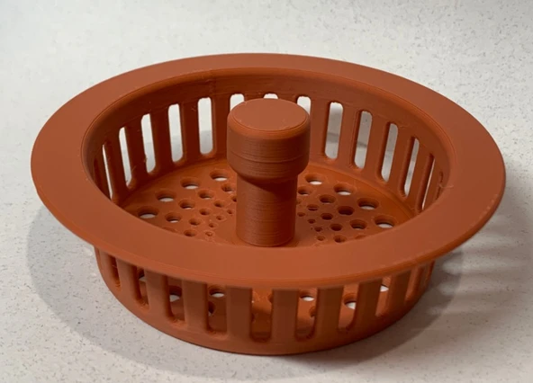 72 mm Lavabo Gider Süzgeci | 3D Baskı Tıkanma Önleyici Filtre Aparatı ürün görseli 1