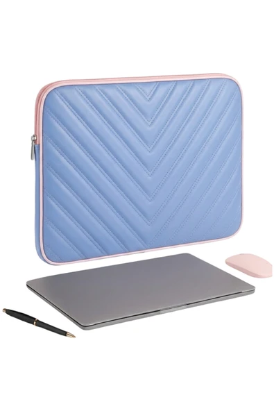 NS reliable 13-13.6 inç Macbook Air Pro Uyumlu Deri Laptop Çantası - Koruyucu Kılıf ve Laptop M2 M3-Mavi ürün görseli 1