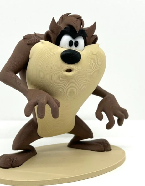 Tazmanya Canavarı Figürü - Çok Renkli 3D Baskı - Nostaljik Looney Tunes Taz Biblo ürün görseli 1