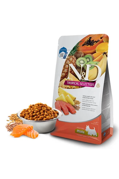 N&D Tropical Selection Somonlu ve Tropikal Meyveli Mini Irk Yetişkin Köpek Maması 5 Kg ürün görseli 1