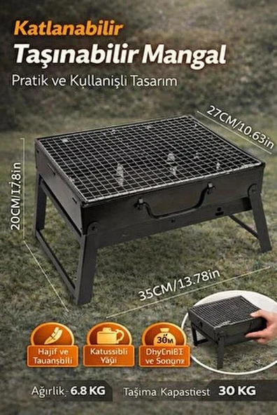 MAKAMP MANGAL TAŞINABİLİR 35 CM (MAKAMP-035A) ürün görseli 1