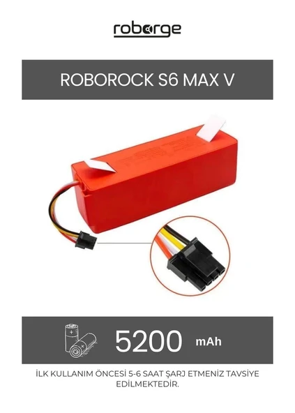 Roborock S6 Max V Robot Süpürge Uyumlu Batarya 5200 mAh - Muadil Ürün ürün görseli 1
