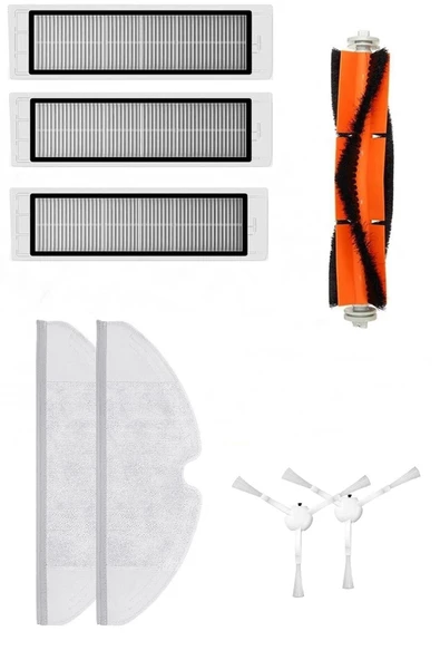 Xiaomi Vacuum Mop 2C (XMSTJQR2C) Robot Süpürge Uyumlu 8'li Yedek Parça Seti ürün görseli 1