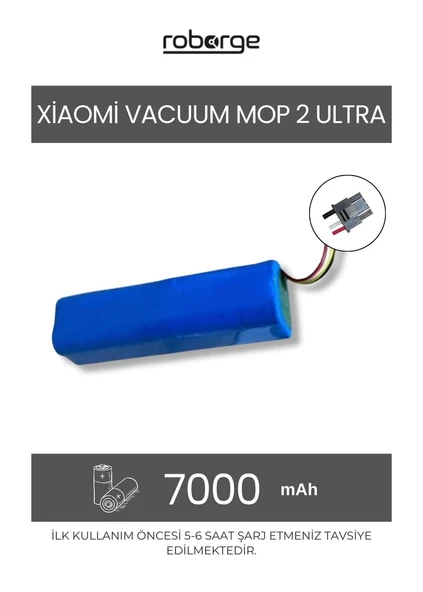 Xiaomi Vacuum Mop 2 Ultra (STYTJ05ZHMHW) Robot Süpürge Uyumlu Batarya 7000 mAh - Muadil Ürün ürün görseli 1