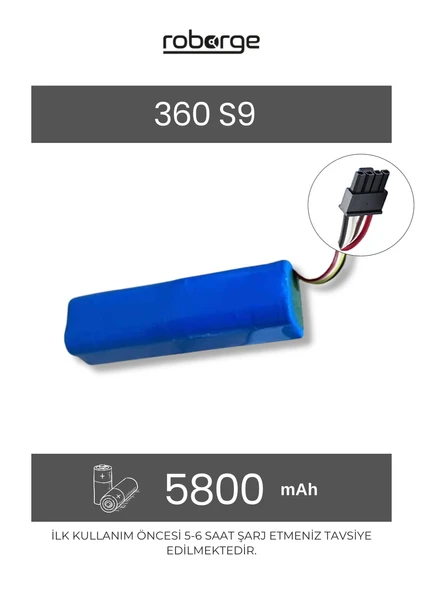 360 Vacuum Mop Cleaner S9 Robot Süpürge Uyumlu Batarya 5800 mAh - Muadil Ürün ürün görseli 1