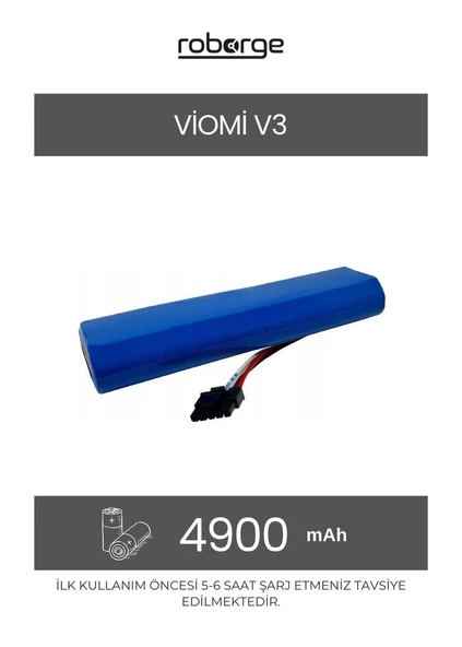 Viomi V3 Robot Süpürge Uyumlu Batarya 4900 mAh - Muadil Ürün ürün görseli 1