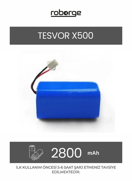 Tesvor X500 Robot Süpürge Uyumlu Batarya 2800 mAh - Muadil Ürün ürün görseli 1