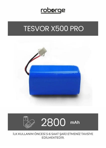 Tesvor X500 Pro Robot Süpürge Uyumlu Batarya 2800 mAh - Muadil Ürün ürün görseli 1