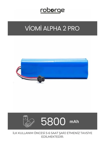Viomi Alpha 2 Pro Robot Süpürge Uyumlu Batarya 5800 mAh - Muadil Ürün ürün görseli 1