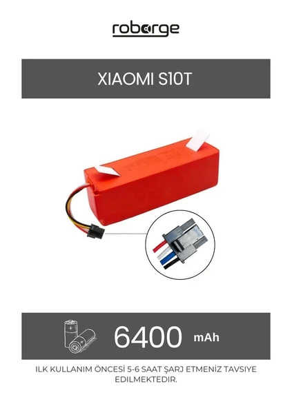 Xiaomi Vacuum Mop S10T (STFCR01SZ) Robot Süpürge Uyumlu Batarya 6400 mAh - Muadil Ürün ürün görseli 1