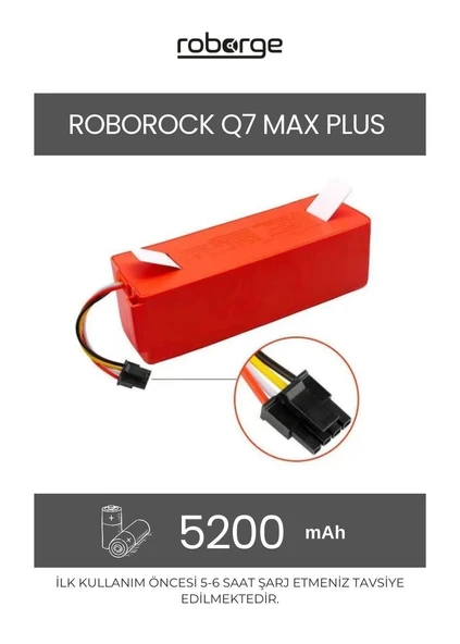 Roborock Q7 Max Plus Robot Süpürge Uyumlu Batarya 5200 mAh - Muadil Ürün ürün görseli 1