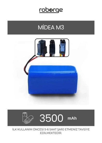 Midea M3 Robot Süpürge Uyumlu 3500 mAh Batarya - Muadil Ürün ürün görseli 1
