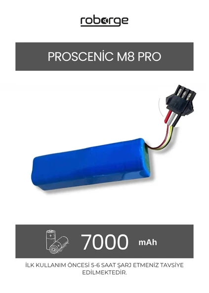 Proscenic M8 Pro Robot Süpürge Uyumlu Batarya 7000 mAh - Muadil Ürün ürün görseli 1