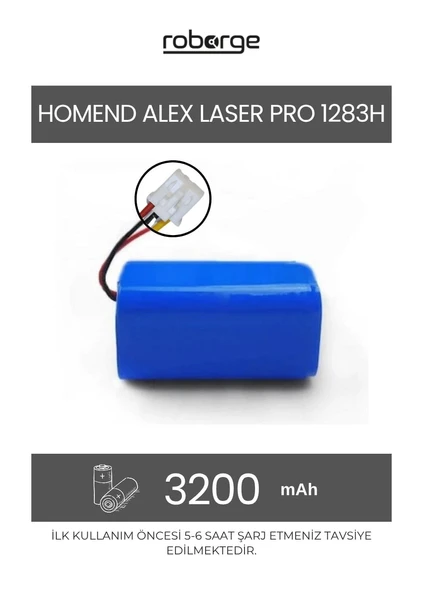 Homend Alex Laser Pro 1283H Robot Süpürge Uyumlu 3200 mAh Batarya - Muadil Ürün ürün görseli 1