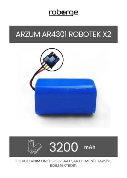 Arzum AR4301 Robotek X2 Robot Süpürge Uyumlu 3200 mAh Batarya - Muadil Ürün ürün görseli 1
