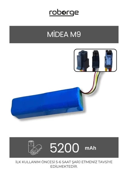 Midea M9 Robot Süpürge Uyumlu Batarya 5200 mAh - Muadil Ürün ürün görseli 1