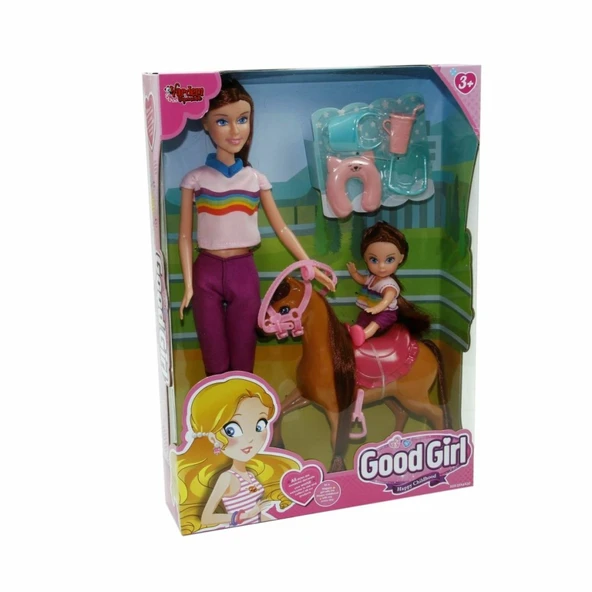 WG-115162 Kutulu 29cm Atlı Kızı ve Anne Bebek - Vardem Oyuncak ürün görseli 1