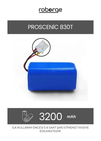 Proscenic 830T Robot Süpürge Uyumlu 3200 mAh Batarya - Muadil Ürün ürün görseli 1
