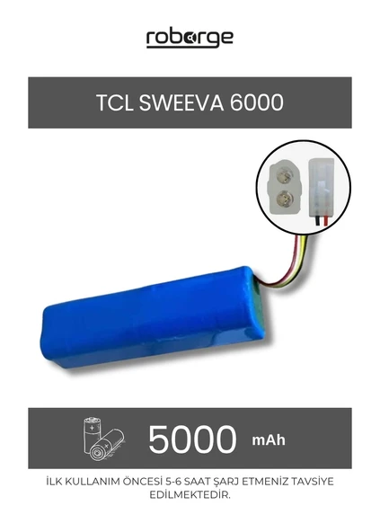 TCL Sweeva 6000 Robot Süpürge Uyumlu Batarya 5000 mAh - Muadil Ürün ürün görseli 1