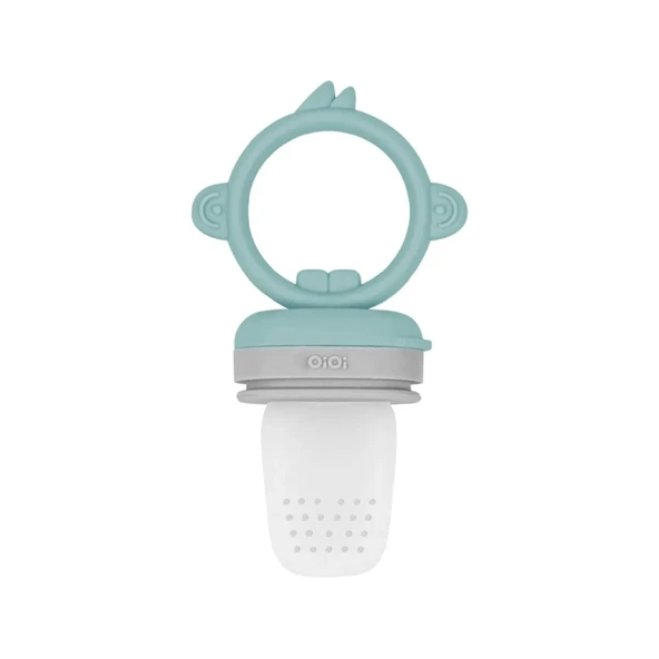 Silikon Püre Meyve Sebze Emziği Aqua Green / Powder Grey ürün görseli 1