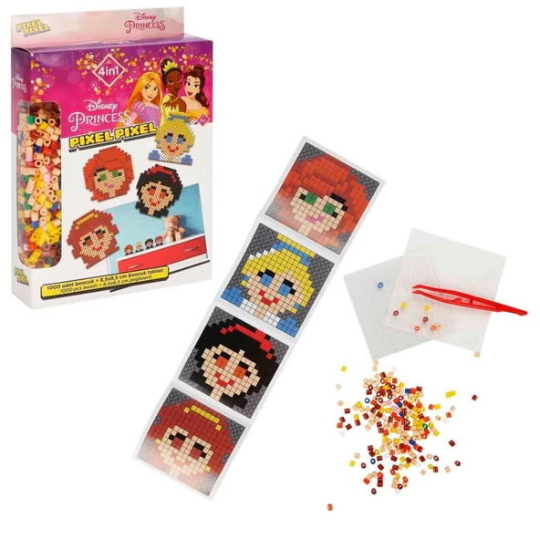 4in1NessiWorld Princess Pixel Pixel Boncuk Aktivite ve Oyuncak Seti ürün görseli 1