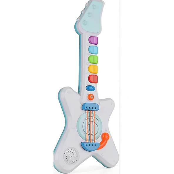 Işıklı Müzikli ve Çok Fonksiyonlu Rock'n Roll Gitar NessiWorld ürün görseli 1