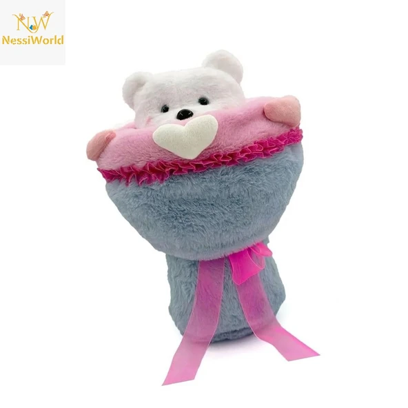 Sevgi Buketi Peluş Ayıcıklı Peluş Çiçek Buketi 40 cm ürün görseli 1