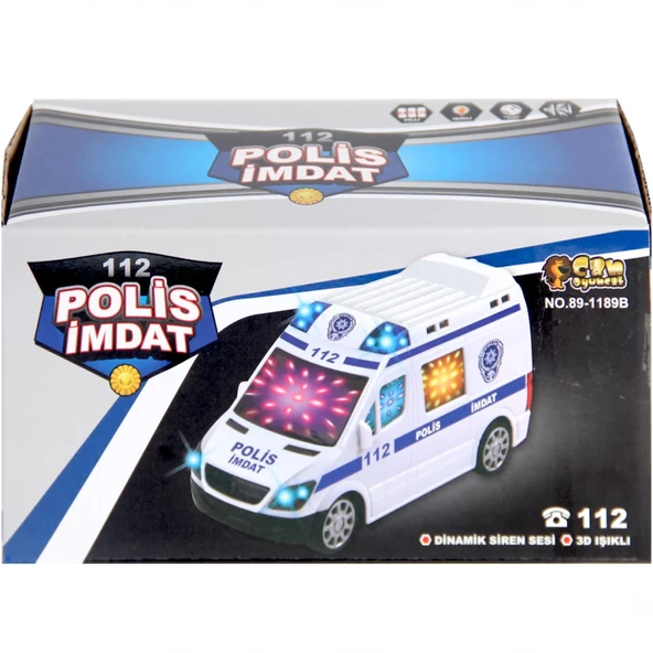 112 Polis İmdat 3D Işıklı Sesli Polis Aracı - Resim 4