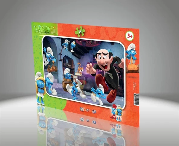 SMURF FRAME PUZZLE 24 PARÇA ürün görseli 1