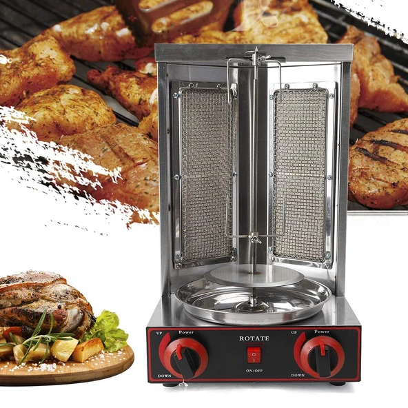 Ev için HarBin-Star kebap ızgarası şaşlık ızgara et lokantası tavuk ızgarası jiroskop kebabı, et lokantası şişi, elektrikli ızgara, barbekü, masa ızgarası, paslanmaz çelikten ürün görseli 1