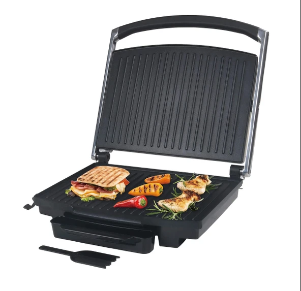 Shov temaslı ızgara, panini yapıcı, masa ızgarası 2000 watt yağ toplama hazneli 3'ü 1 arada XXL ızgara yüzeyi Seçilebilir yapışmaz kaplama granit veya Teflon (Teflon) ürün görseli 1