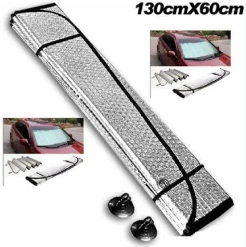 Araba Ön Cam Güneşliği 130*60 cm Parlak ürün görseli 1