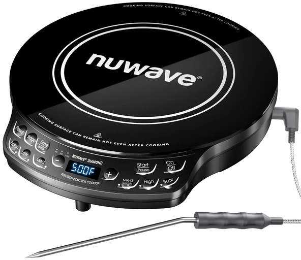 Nuwave Taşınabilir İndüksiyonlu Ocak, Problu, Gelişmiş Ocak Brülörü, 91°C ila 500°C arası 91 Sıcaklık, Kırılmaz 12" Seramik Cam ve 6,5" Isıtma Bobini ürün görseli 1