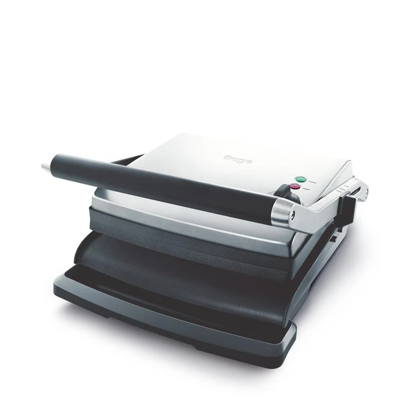 Sage - The Correcta Grill & Press - Damlama tepsili ve ayarlanabilir ayaklı 2200 W temaslı ızgara - paniniler, sandviçler ve çok daha fazlası için elektrikli ızgara - fırçalanmış paslanmaz çelik ürün görseli 1