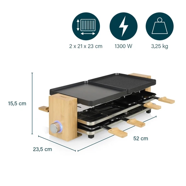 Princess Pure 8 Raclette Tek Boyut - Resim 2