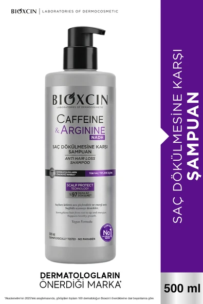 Caffeine & Arginine Şampuan 500 ml – Saç Dökülmesine Karşı Bakım • Tüm Saç Tipleri Kafein, Arjinin ürün görseli 1