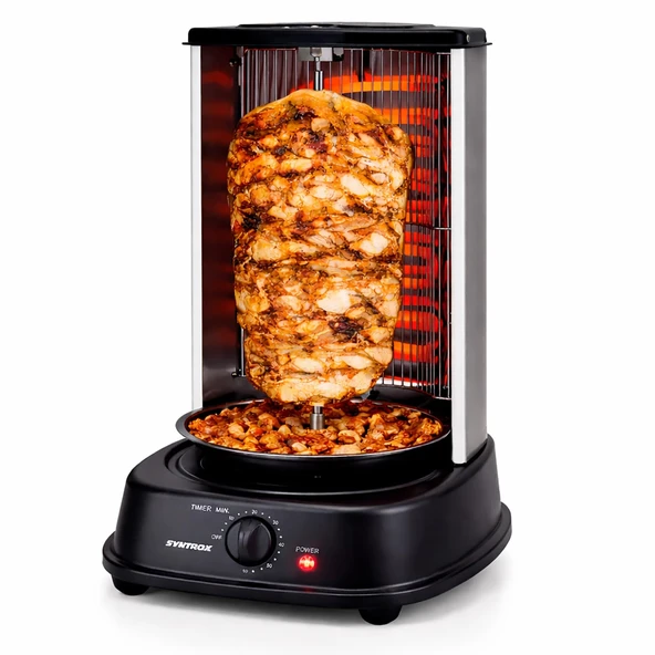 Syntrox Germany Chef Grill RO-2000W-21 L BSS kebap ızgarası gyros ızgara tavuk ızgara ürün görseli 1