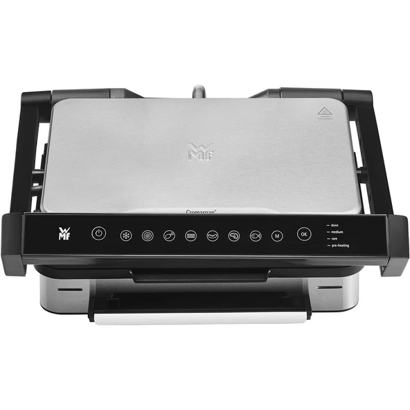 WMF Profi Plus temaslı ızgara Perfection, elektrikli ızgara 2000 W, 6 program, sensör teknolojisi, kaplamalı plakalar, Panini ızgara, mat paslanmaz çelik ürün görseli 1