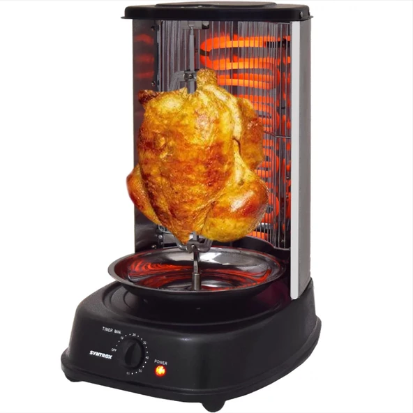 Syntrox Germany Lerida kebap ızgarası, döner gyro ızgara, tavuk ızgara, et lokantası, elektrikli kebap ızgarası, elektrikli masa ızgarası, damlama tepsili ızgara (aksesuarsız) ürün görseli 1