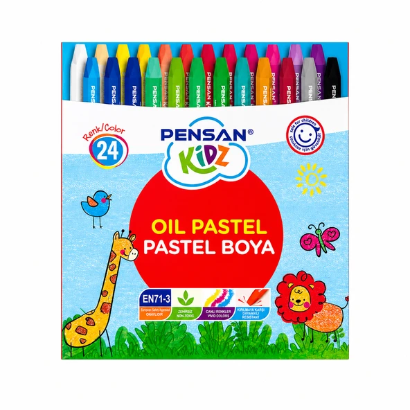 PENSAN KIDZ PASTEL BOYA 24 RENK ürün görseli 1