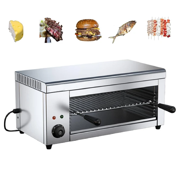 TBANVOO 2000W Duvara Monte Peynir Eritme Tost Makinesi Salamander Izgara, Masa Izgarası Elektrikli Raclette Peynir Eritici 122-572°F, Eritilmiş Peynirli Sandviç Biftek için Peynir Eritme Izgarası ürün görseli 1