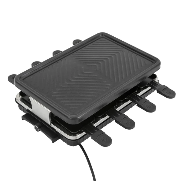 Barbekü Izgara 1300W Taşınabilir Elektrikli Izgara 8 Küçük Fırın Tepsili Elektrikli Izgara, Biftek, Tavuk, Hamburger, Kaburga, Balık, Sosis için Masa Izgarası ürün görseli 1