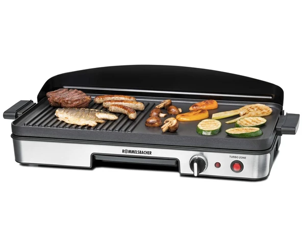 ROMMELSBACHER masa ızgarası BBQ 2003 - turbo ızgara bölgesi, 3 katmanlı yapışmaz kaplama, ızgara yüzeyi 50 x 25 cm, 1900 watt ürün görseli 1