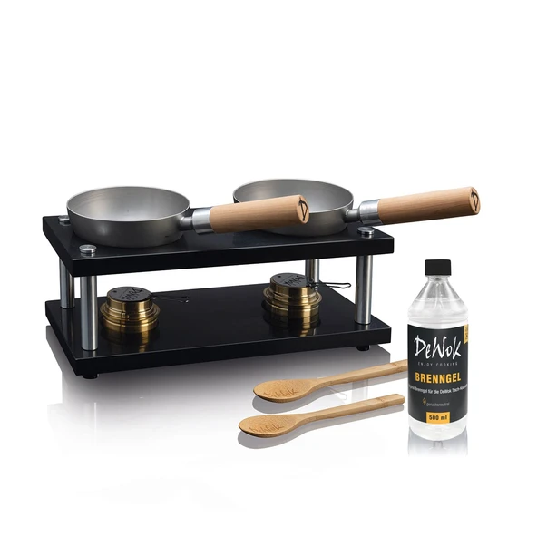 DeWok pişirme sistemi 4 kişiye kadar, elektriksiz, gazsız, ev tipi, iç mekan, ızgara, raclette, fondü, wok, sofra wok, sağlıklı pişirmeye uygun ürün görseli 1