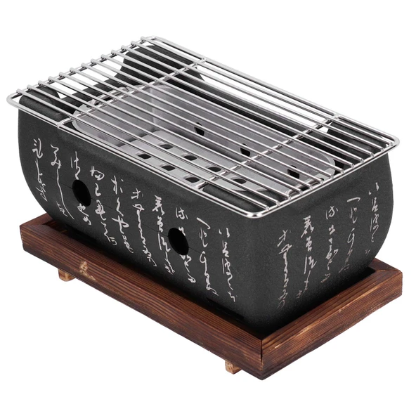 Zerodis Mini Japon BARBEKÜ Izgara Bloklaması Kolay Alüminyum Alaşımlı Barbekü Soba Fırın Açık Mutfak için ürün görseli 1