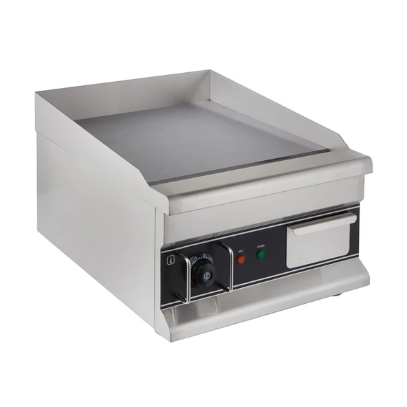 GastroHero Elektrikli Izgara Plakası I Pürüzsüz Elektrikli Izgara Plakası 410x425 mm I Catering için Elektrikli Masa Izgarası I Yağ Tutuculu Elektrikli Izgara ürün görseli 1