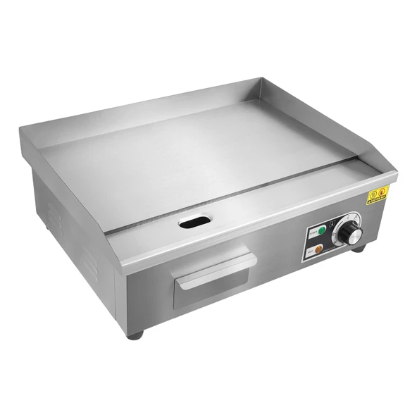 55x43x24 cm metalden yapılmış elektrikli ızgara plakası, 3000W ısıtma boruları, sıcaklık kontrollü elektrikli gastro masa ızgarası (50-300 ℃), ticari elektrikli ızgara yarı düz tezgah ızgarası ürün görseli 1