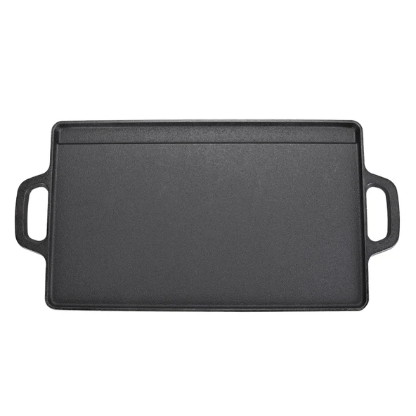Dikdörtgen Döküm Izgara, Çift Kulaklı Pik Döküm Izgara Plakası, Izgara Yapmak İçin Kolay Temizlenebilir (44*23*2cm) ürün görseli 1