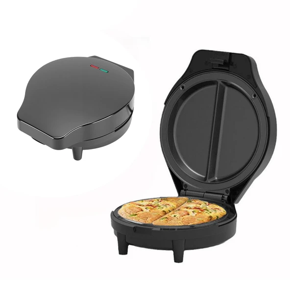 Kelawoly Elektrikli Omlet Makinesi, 1000W, İki Pişirme Bölgesi, Kolay Temizlik için Yapışmaz Kaplama, Isı Yalıtımlı Saplı ve Kaymaz Tabanlı, Technis'ten Üretilmiştir (AB Fişi 220V) ürün görseli 1