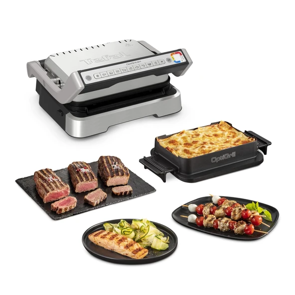 TEFAL OptiGrill 4'ü 1 Arada Akıllı Izgara, Barbekü, Fırın, Tam Yemek, Mükemmel Sonuçlar, İzleme Yok, Temizlemesi Kolay, Kendi Uygulaması, Daha Sağlıklı Izgara, GC776D10 ürün görseli 1